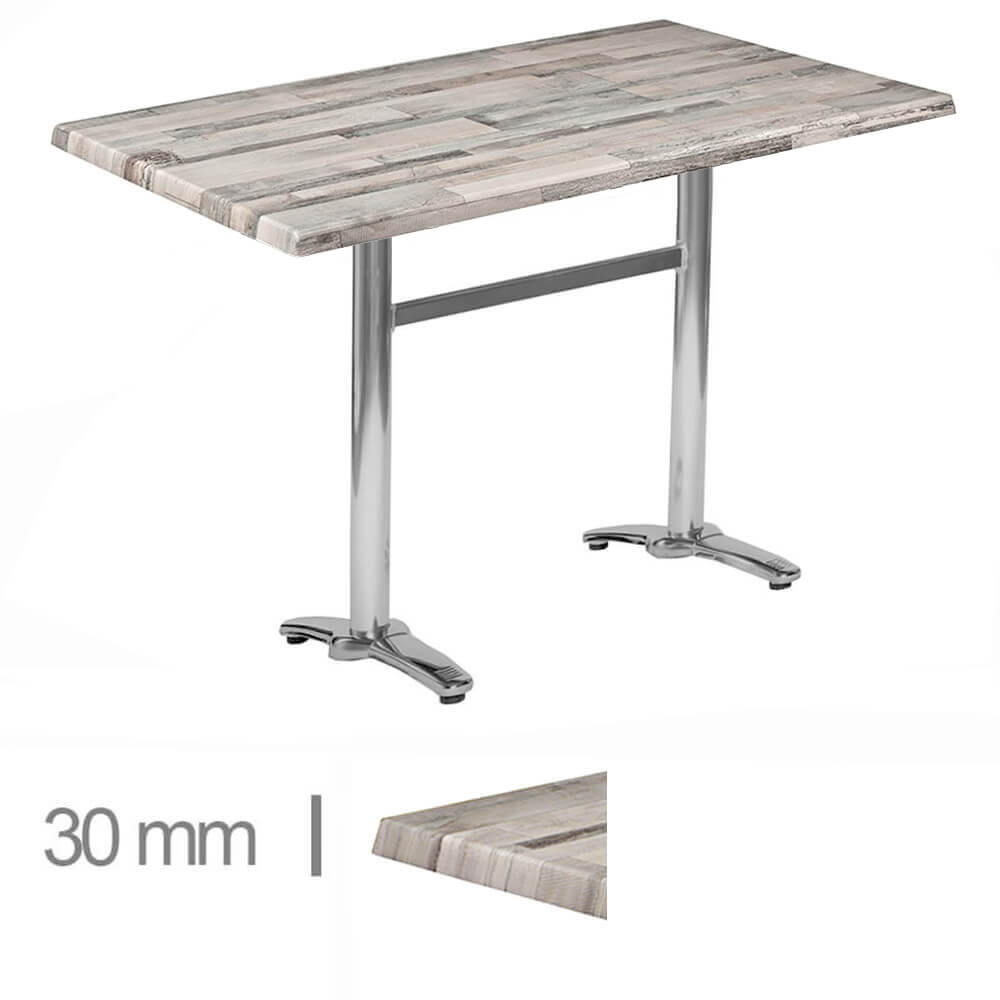 Horeca Terrace Table Werzalit White Block 70x120 Cm