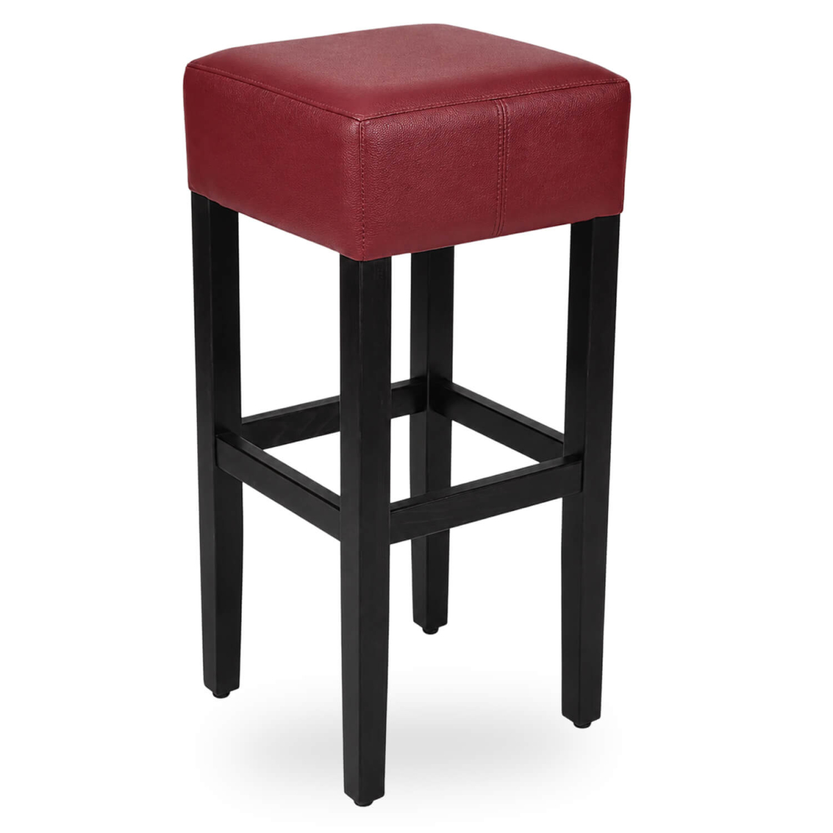 Horeca-Houten-Barkruk-SANJA- Bordeaux-Kunstleer Horeca Holz-Barhocker - Sanja - Kunstleder – Bild 1