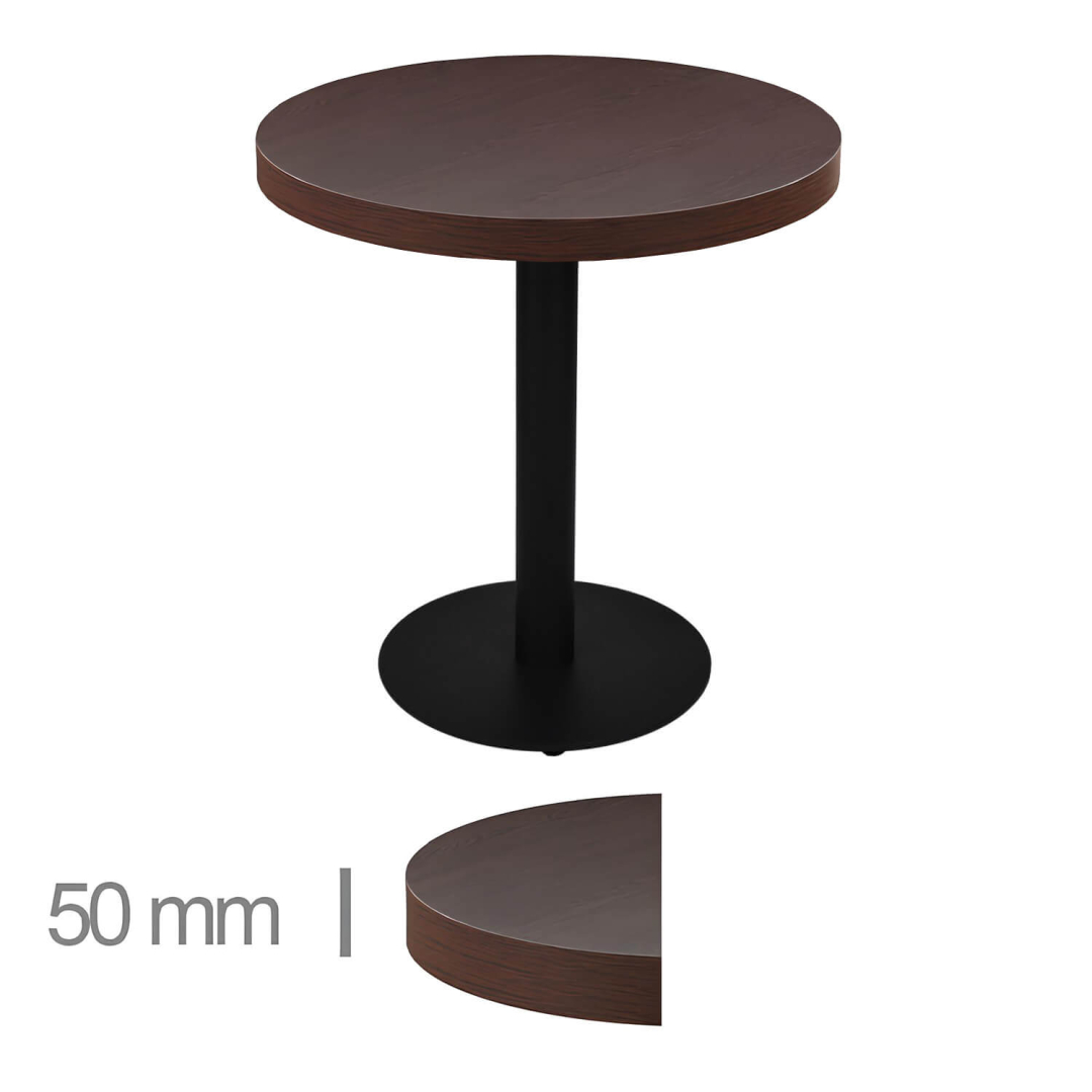 Horeca-Ronde-Tafel-Met-Onderstel-DUBLIN-WENGE-O60-cm