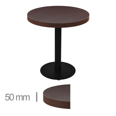 Horeca-Ronde-Tafel-Met-Onderstel-DUBLIN-WENGE-O60-cm