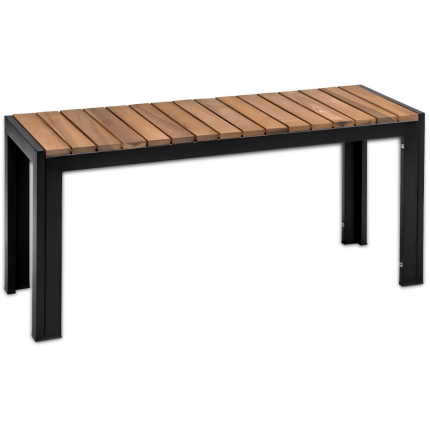Horeca-Bank-Staal-Acaciahout-35x100-cm