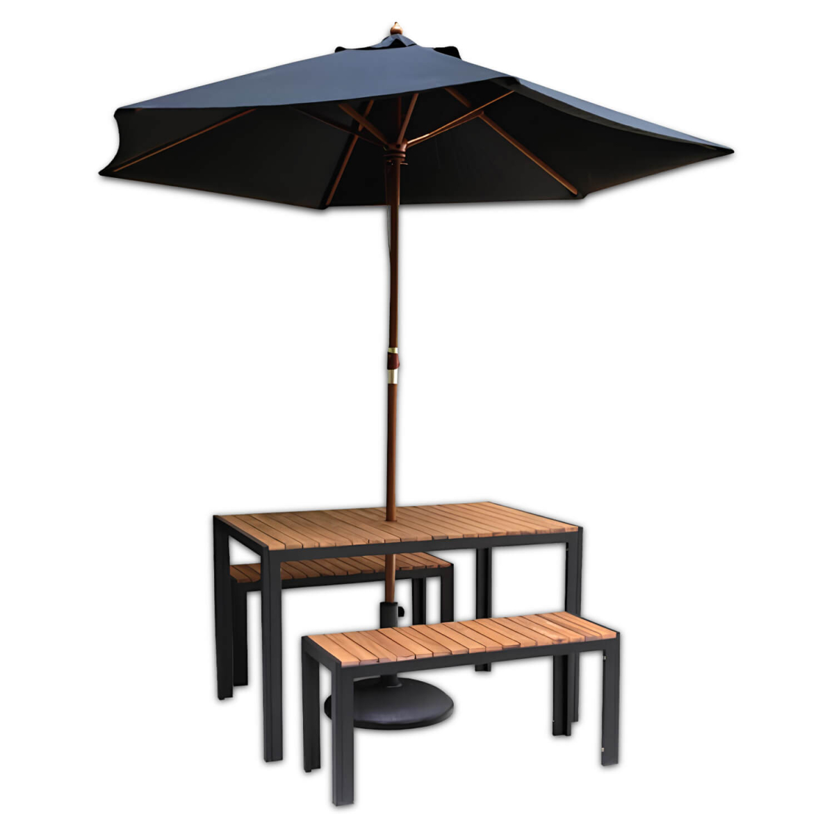 Horeca-Bank-Staal-Acaciahout-35x100-cm-Model
