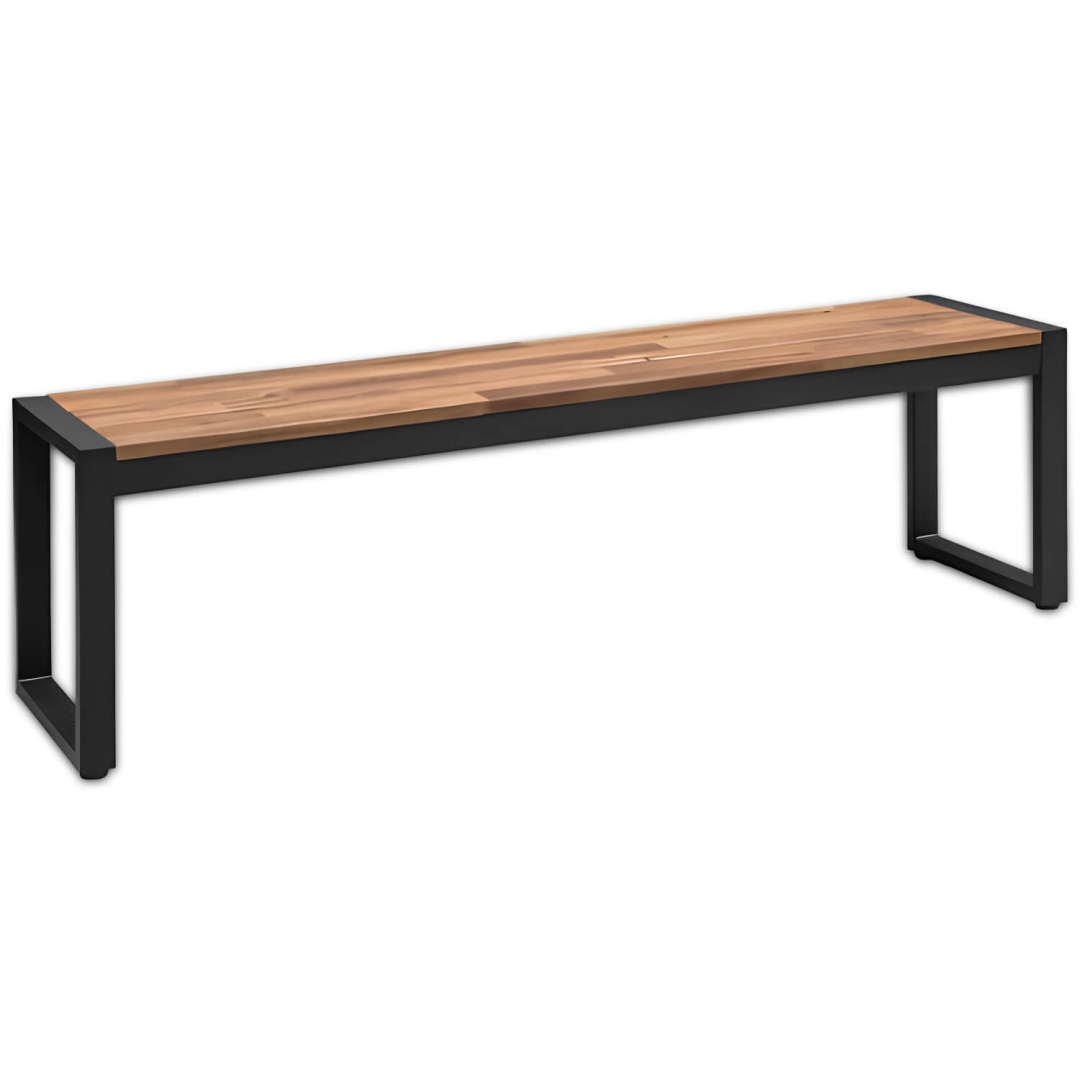 Horeca-Industriële-Bank-Staal-Acaciahout-38x160-cm