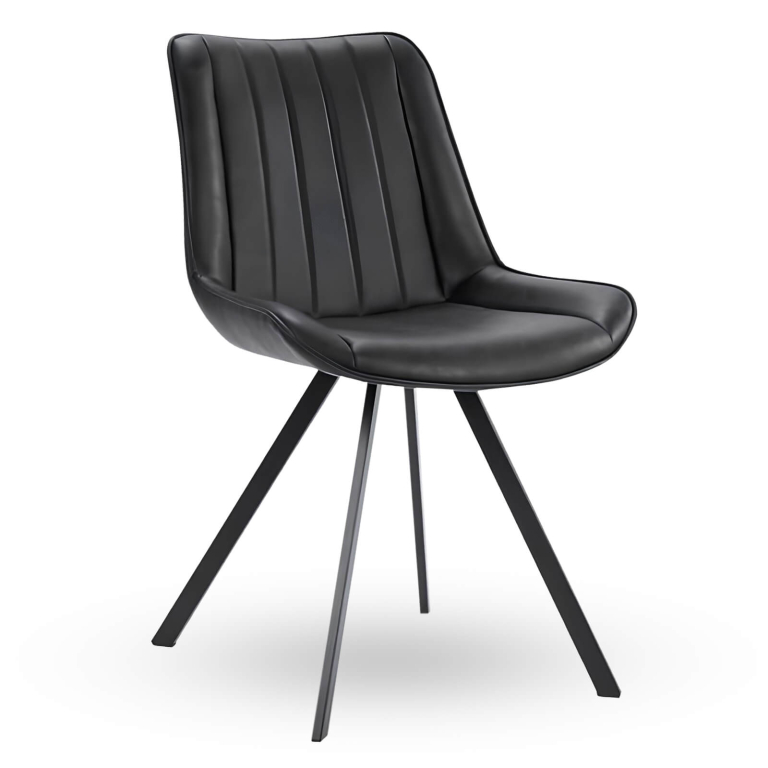 Horeca-Stoel-HERCULES-Zwart-Kunstleer