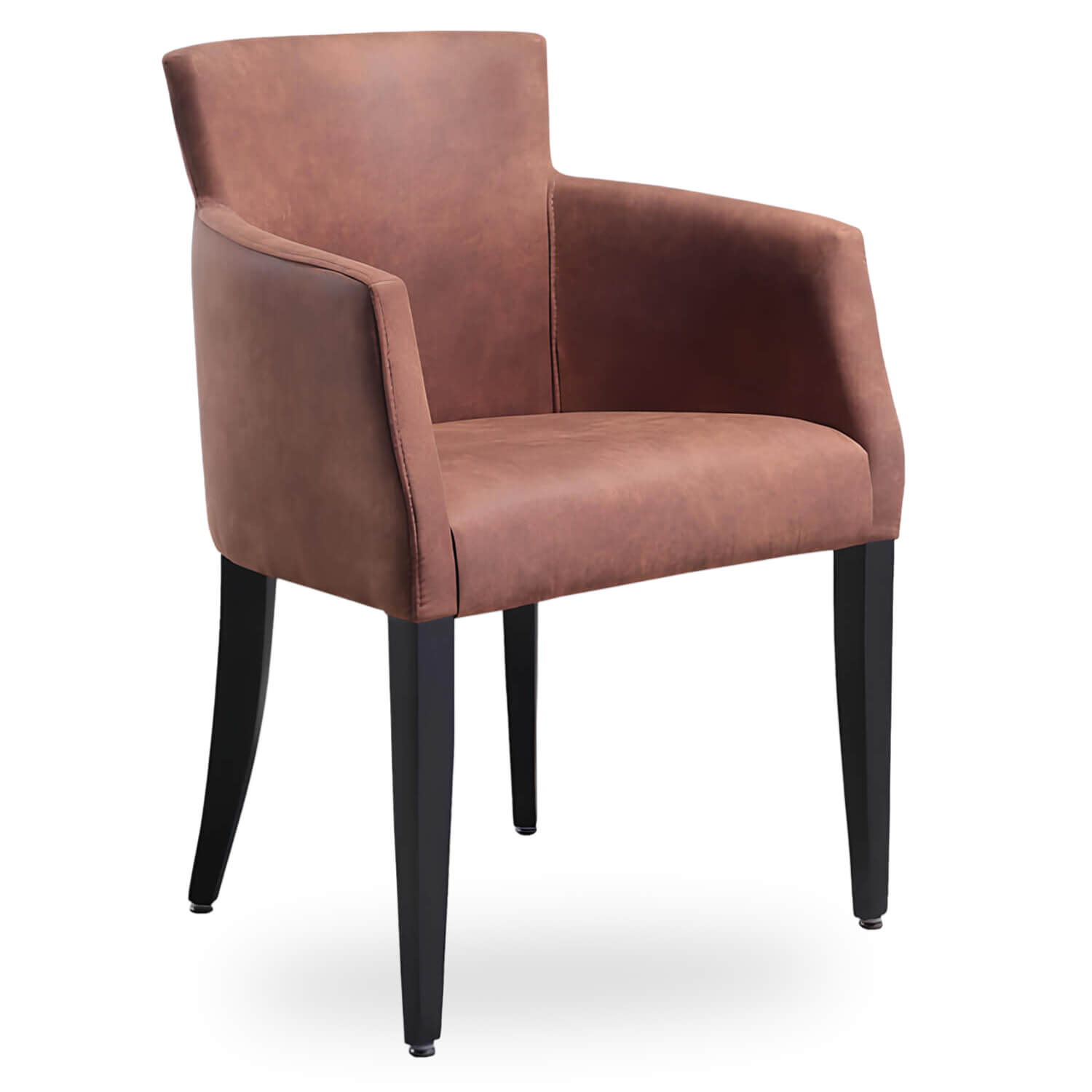Horeca-Armstoel-Omega-Vintage-Microvezel-Cognac