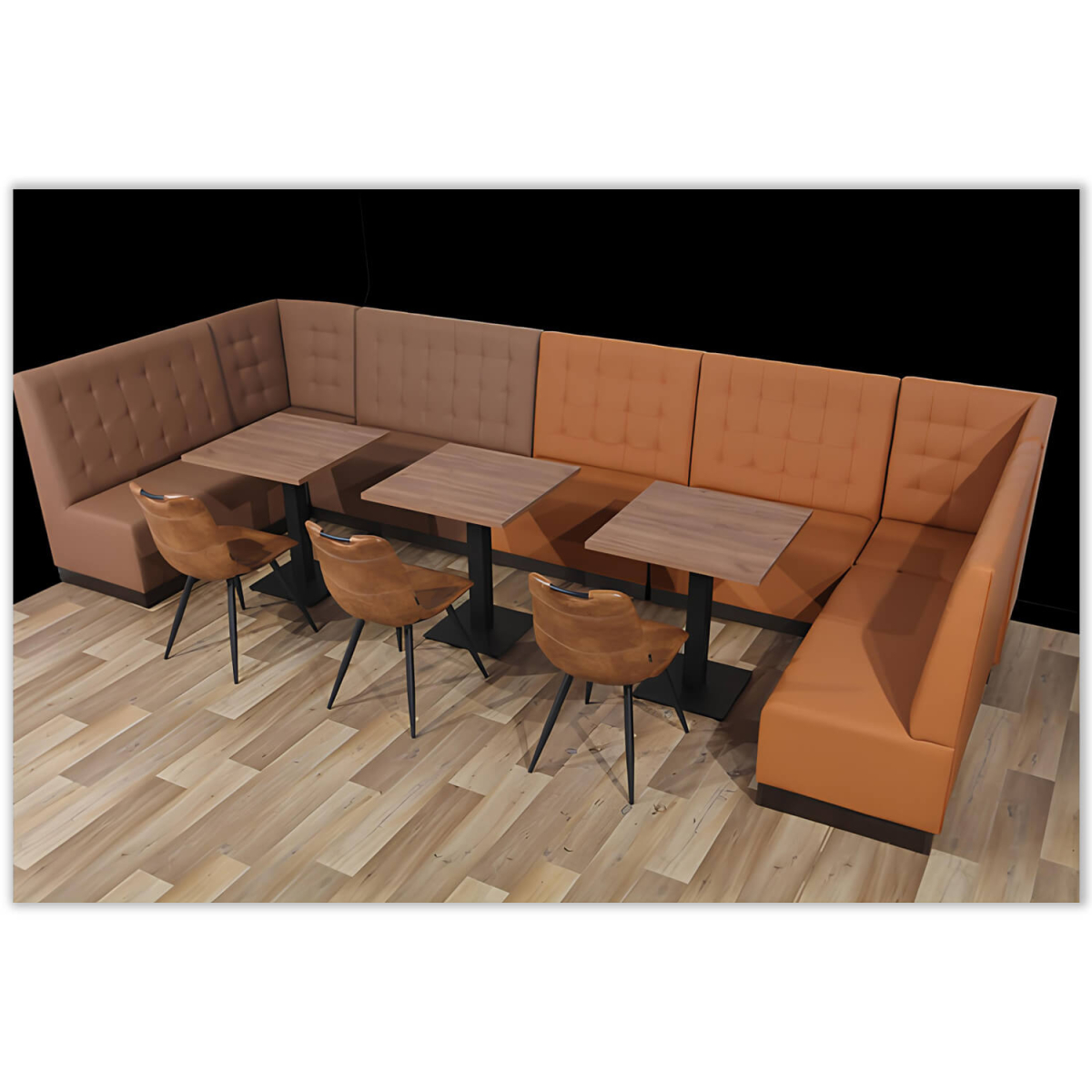 Horeca-Hoek-Eetbank-Napoli-Kunstleer-Taupe-Model-3