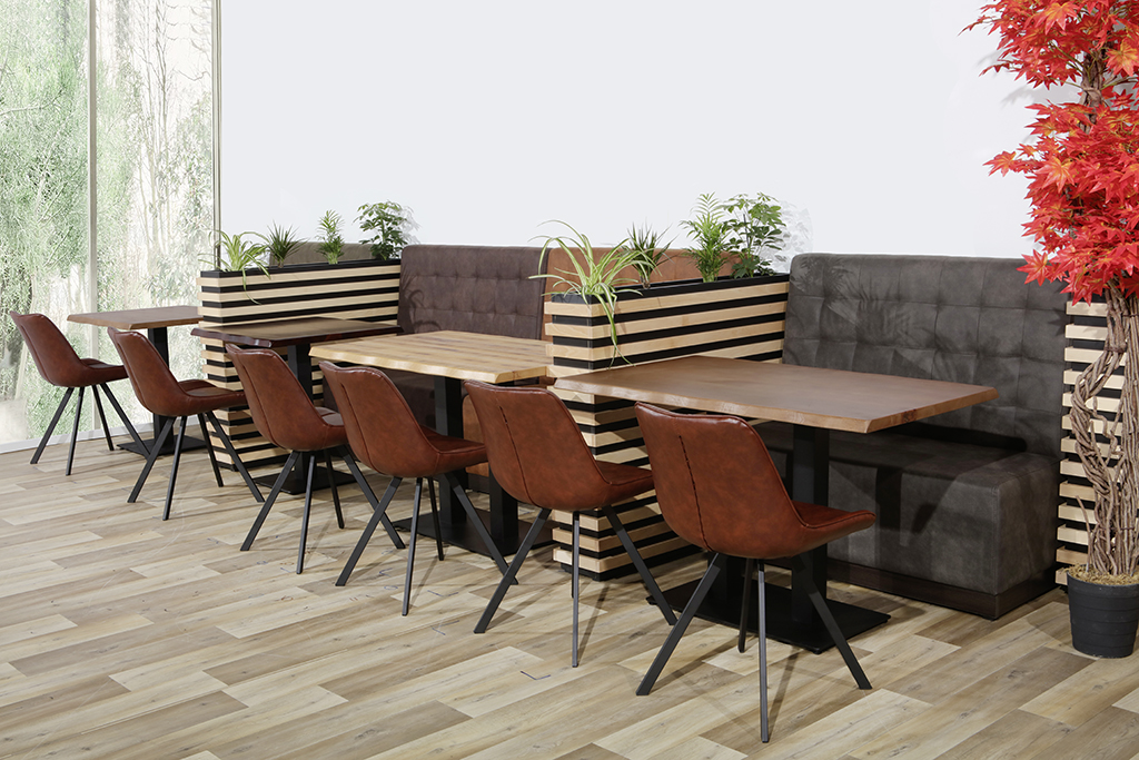 Horeca Eetbank - Napoli - Vintage Antraciet - Model - 3