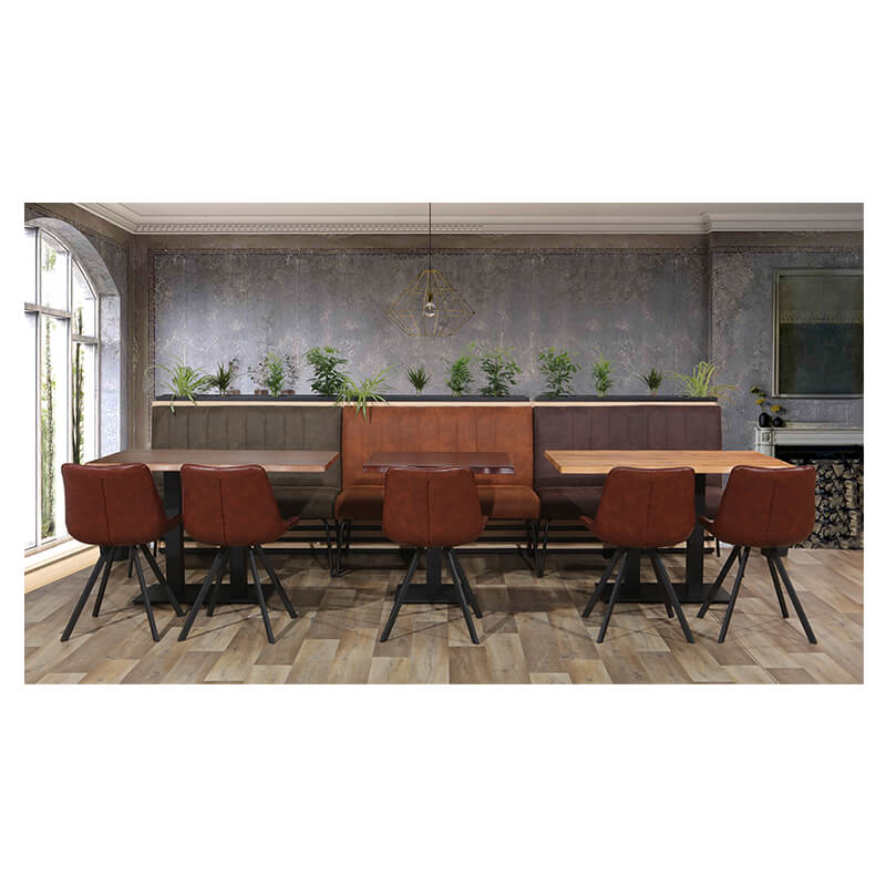Horeca Eetbank - Safran - Vintage Bruin - Model - 5