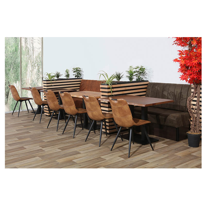 Horeca Eetbank – Safran – Vintage Antraciet - Model - 1