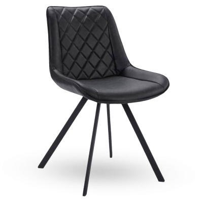 Horeca-Stoel-TES-DIAMOND-Zwart-Kunstleer