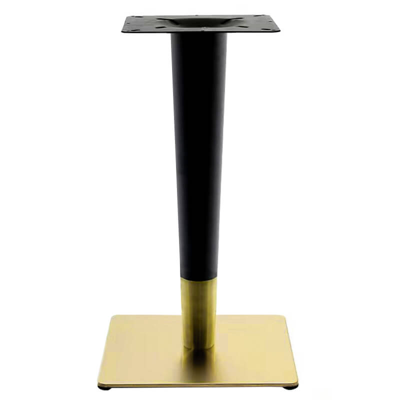Horeca-Tafelonderstel-Gietijzer-40×40-Hoogte-72-Cm-Gold-Black