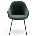 Horeca-Armstoel-CAMILLE-Donkergroen-Velvet-Fluweel-V