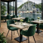 Horeca-Armstoel-CAMILLE-groen-Velvet-Fluweel