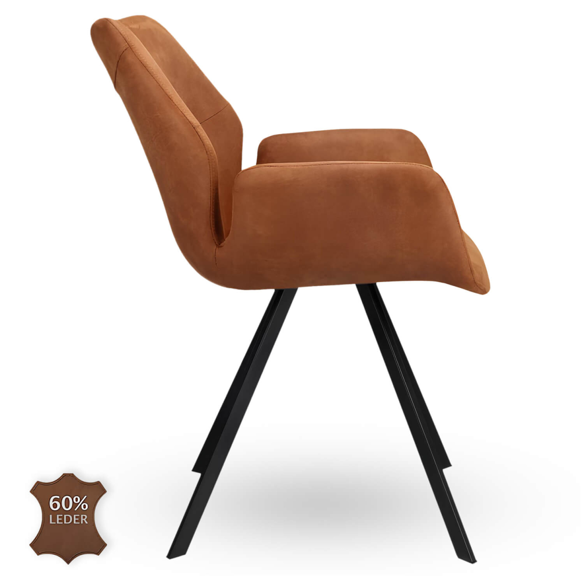 Horeca-Armstoel-PERLA-Camel-Vintage-Kunstleer-Z