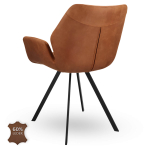Horeca-Armstoel-PERLA-Camel-Vintage-Kunstleer-ZA