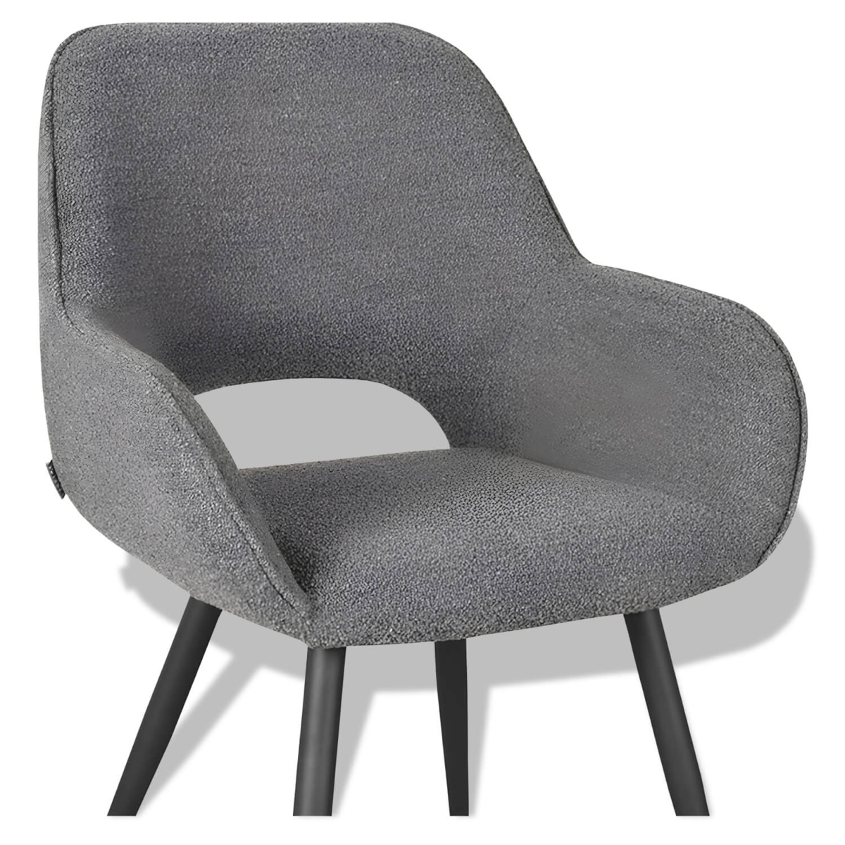 Horeca-Armstoel-Flore-Vintage-Bouclé-Grijs-D