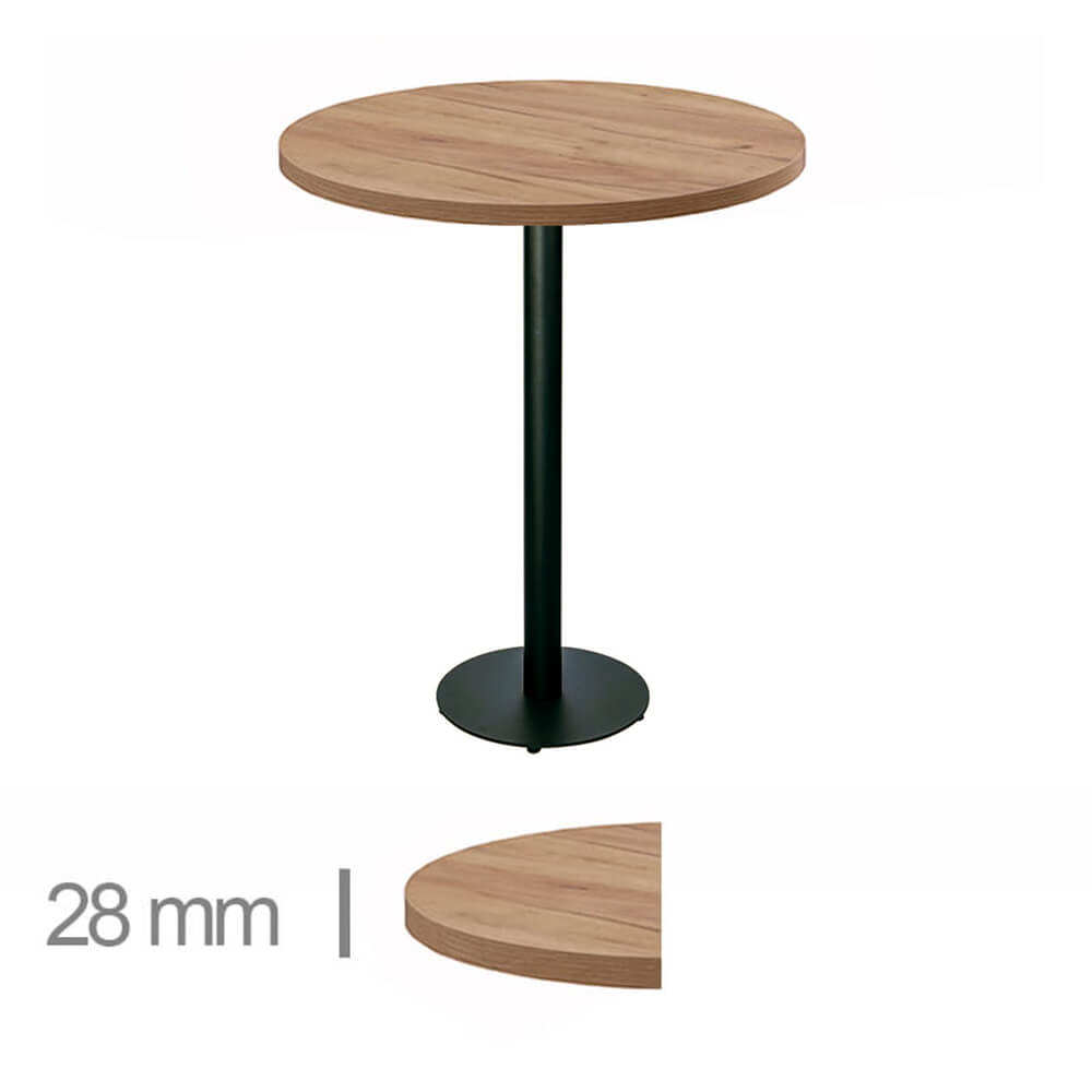 Horeca-Statafel-Rond-Madrid-K3-70-Hoogte-110,80-Cm-B-320H-Black