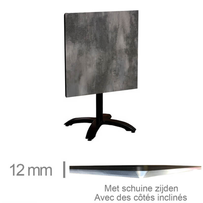 Horeca-Tafel-Compact-Beton-69×69-Cm-Met-Klaponderstel-Z