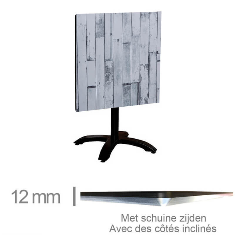 Horeca-Tafel-Compact-White-Block-59×59-Cm-Met-Klaponderstel- Z