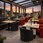 Horeca-Fauteuil-PRAG-zwart-Kunstleer