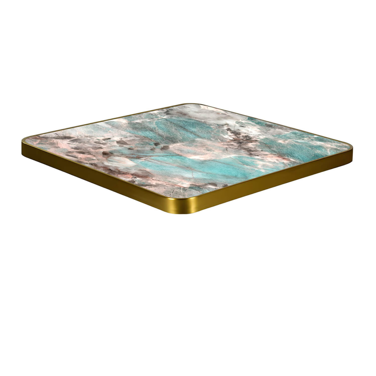Horeca Stehtisch - Faux Marmer Grün - 70x70 - Höhe 111 Cm – Bild 3