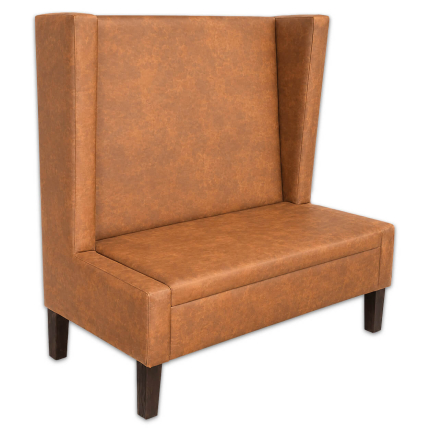 Horeca-Eetbank-KING-Cognac-Microvezel