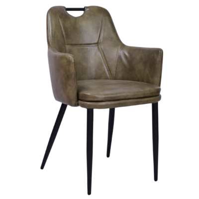 Horeca Armstoel-Victoria-Vintage-Mat-Olijf
