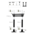 Horeca Klaptafelonderstel - 70 x 40 Hoogte 72 Cm - Staal - Afbeelding 3