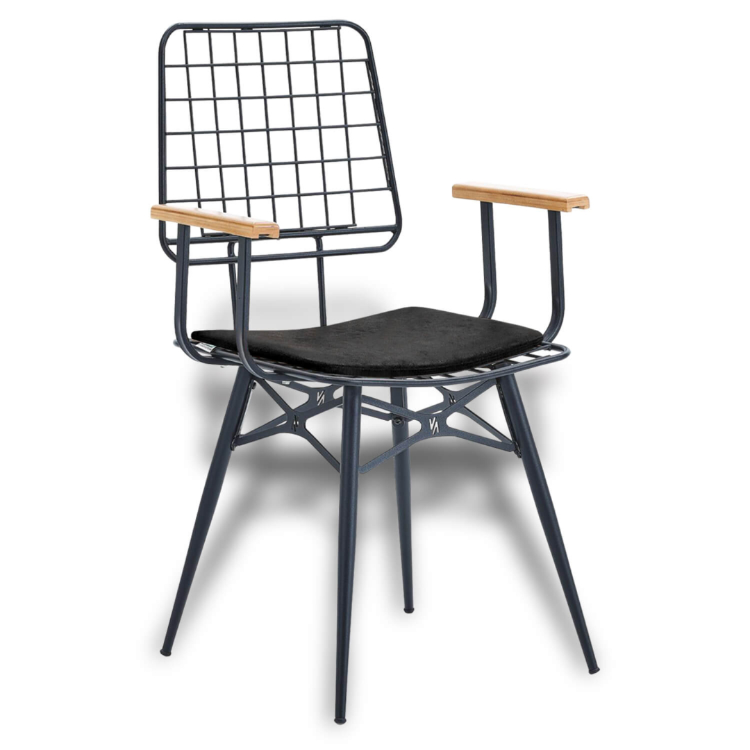 Horeca-Armstoel-Rio-Vintage-Microvezel-Zwart