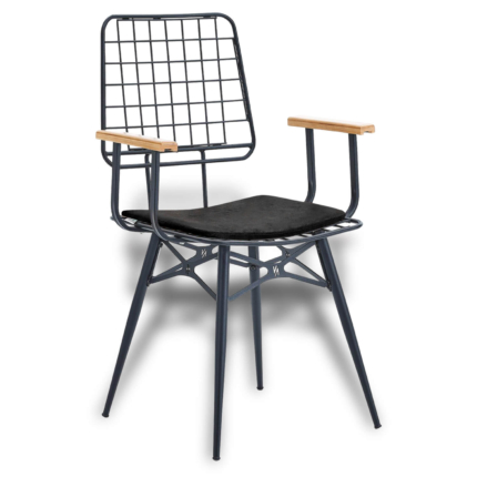 Horeca-Armstoel-Rio-Vintage-Microvezel-Zwart