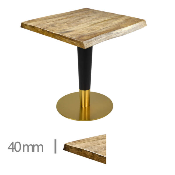 Horeca-Mangohout-Tafel-Mango-NE-70x70Cm-B-320-GOLD-BLACK