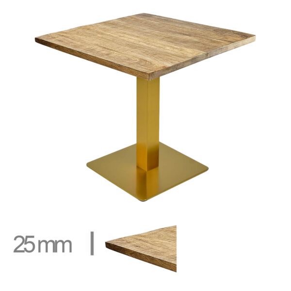 Horeca-Mangohout-Tafel-Mango-Solid-70x70Cm-B-339 GOLD