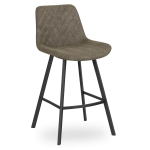 Horeca-Metalen-Barstoel-EMPERIO-Olijf-Vintage-Microvezel