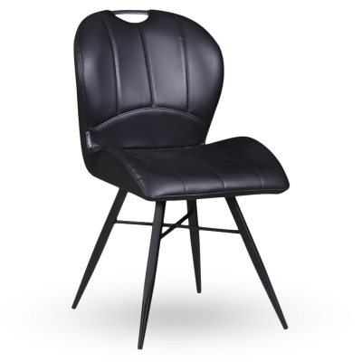 Horeca-Stoel-ELITE-Zwart-Vintage-Kunstleer