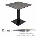 Horeca Tisch - Kompakt Grey Caspio - 69x69 Cm Mit Basis