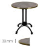 Horeca-Tafel-Rond-Met-Messing-Rand-Werzalit-Dia-60-Cm-A-442