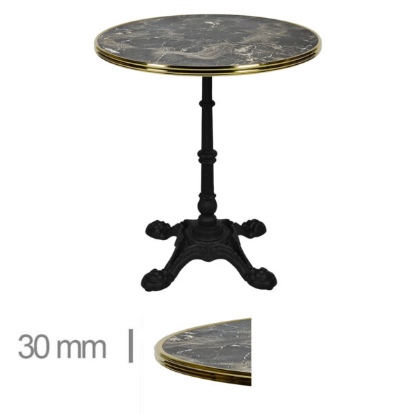 Horeca-Terrastafel-Rond-Met-Messing-Rand-Werzalit-Brownie-Marble-70-Cm-B-CE155