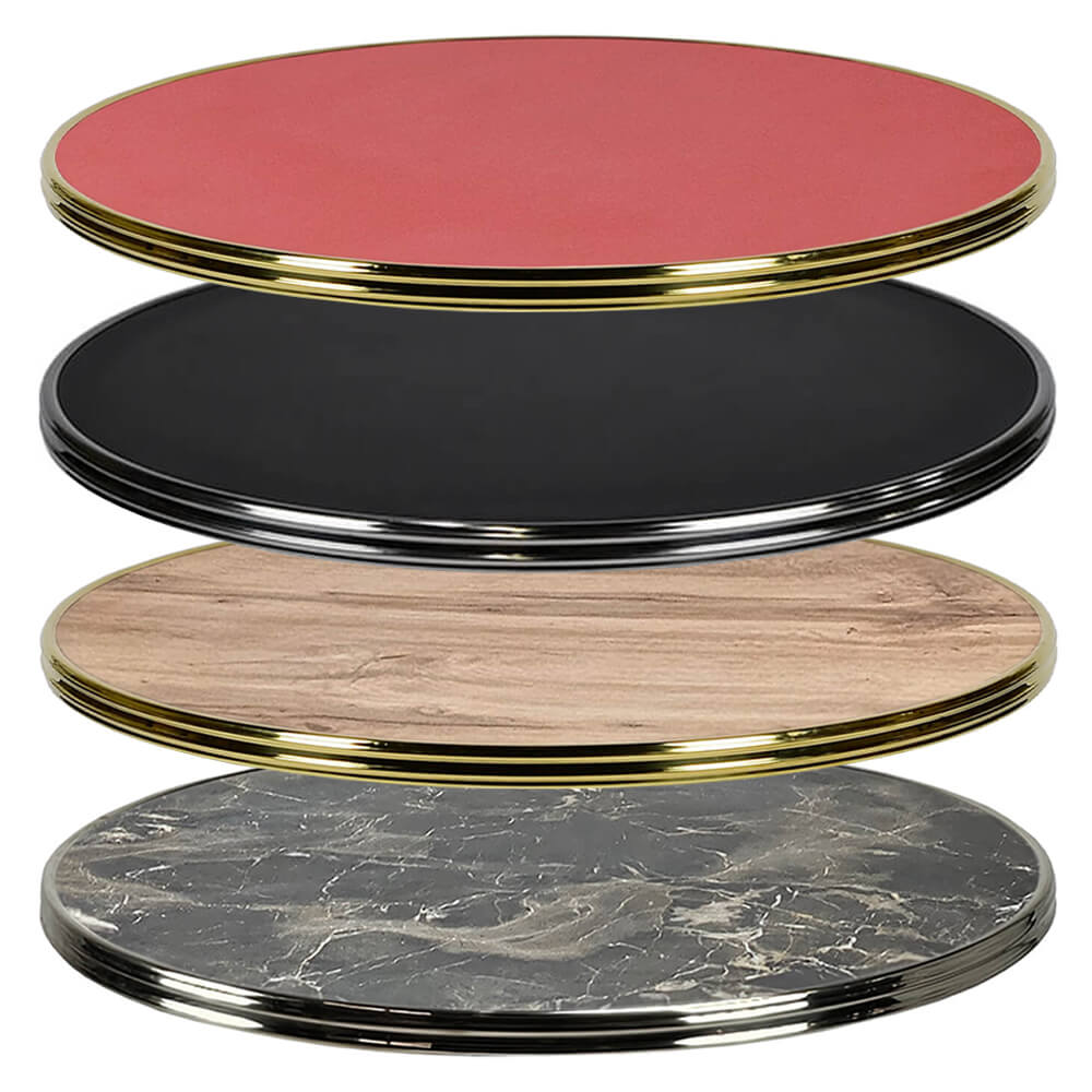 Plateaux de Table de Terrasse Avec Laiton / Chrome