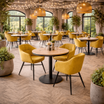 Horeca-Armstoel-JESSICA-geel-Stof-model-2