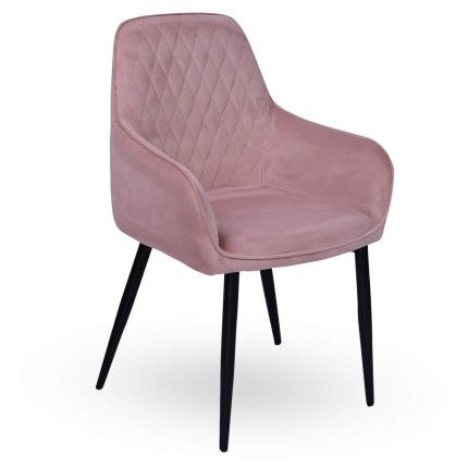 Horeca-Armstoel-LUXOR-Roze-Velvet-Fluweel