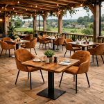 Horeca-Armstoel-OSLO-goud-Velvet-Fluweel