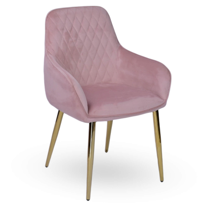 Horeca-Armstoel-LUXOR-Roze-Velvet-Fluweel