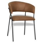 Chaise Avec Accoudoirs De Café, Restaurant Et Horeca - Luuk - Vintage Microfibre – Image 2