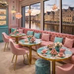 Horeca-Armstoel-OSLO-oud-roze-Velvet-Fluweel-1