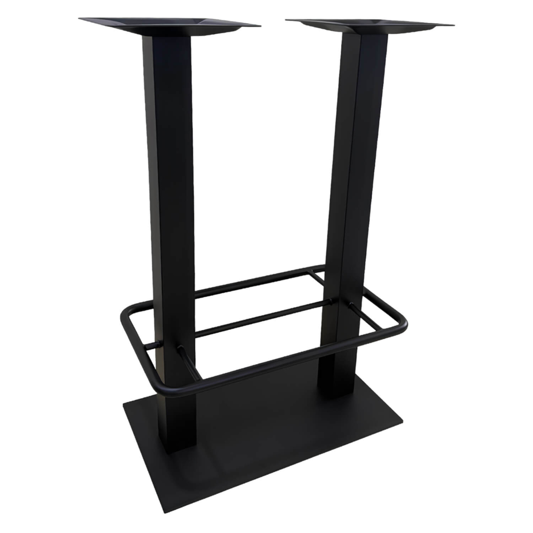 Horeca-Statafelonderstel-Staal-70x40-Hoogte-108-Cm-Zwart-B-341H-F