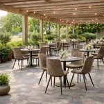 Horeca-Stoel-NILA-olijf-microvezel
