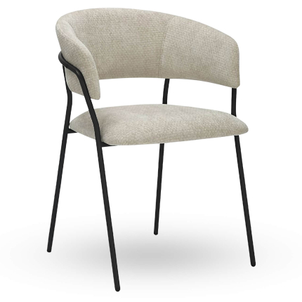 Horeca-Armstoel-LUUK-Natural-Velvet-Fluweel