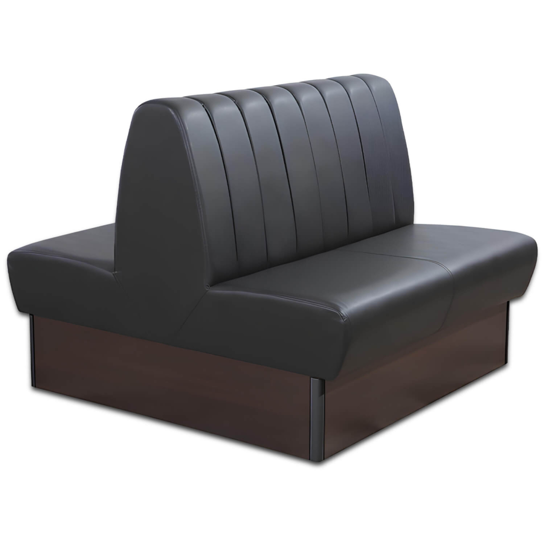 Horeca-Dubbel-Eetbank-Safran-Kunstleer-Zwart