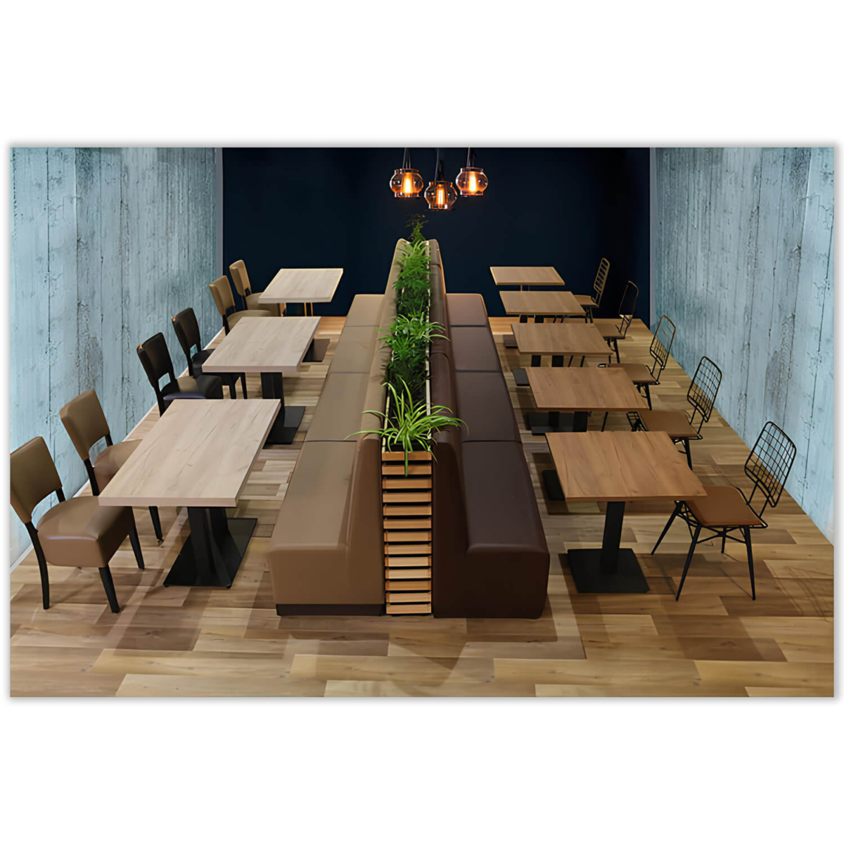 Horeca-Eetbank-Luna-120-cm-Kunstleer-Bruin-Model-6