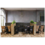 Horeca-Eetbank-Luna-120-cm-Kunstleer-Zwart-Model-9